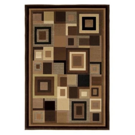 HOME DYNAMIX Home Dynamix 769924119914 3 ft. 3 in. x 5 ft. 2 in. Catalina Virginia Area Geometric Rug - Black & Brown 769924119914